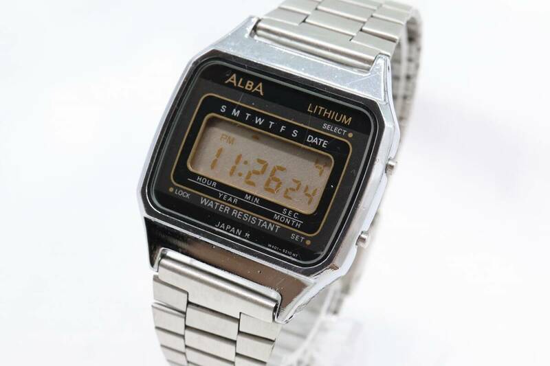 【W142-55】動作品 電池交換済 SEIKO ALBA セイコー アルバ デジタル 腕時計 W401-5050 メンズ【送料全国一律185円】