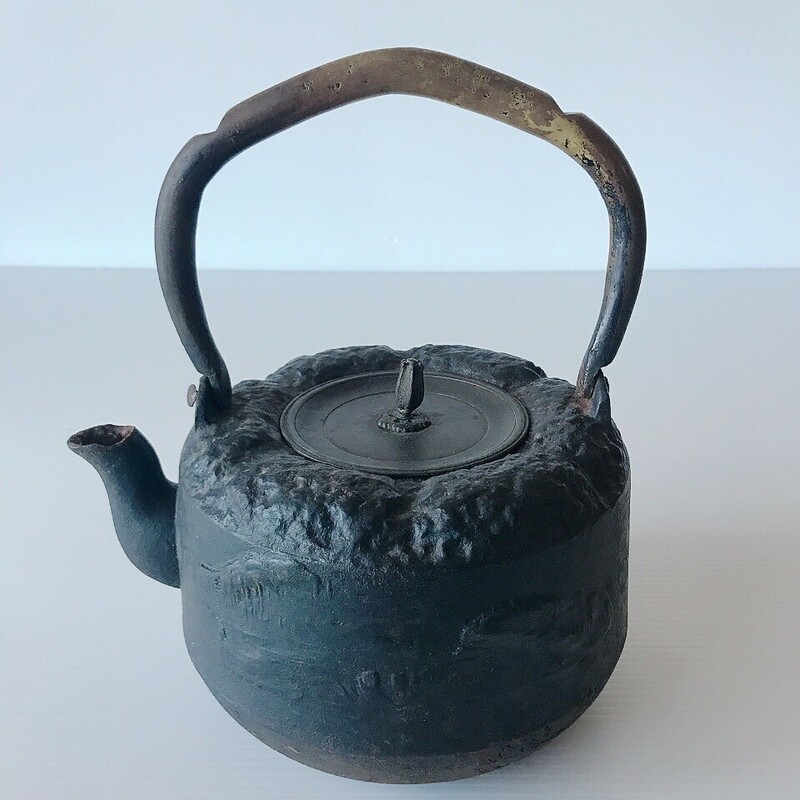 鉄瓶 鉄器 茶器 茶道具 煎茶道具 急須 銅蓋 骨董 銅蓋
