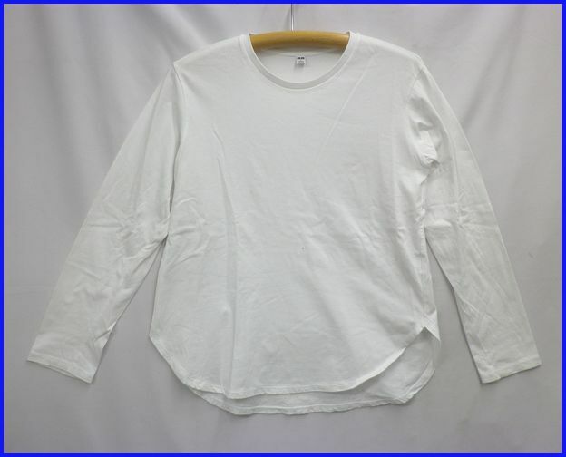 4220♪ユニクロ・長袖Tシャツ・白・サイズS♪