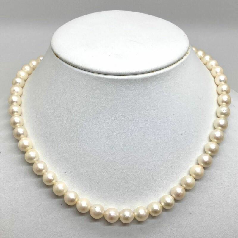 「アコヤ本真珠ネックレス」m約37.7g 約7.5-8mmパール pearl necklace accessory jewelry silver DB0/DC5