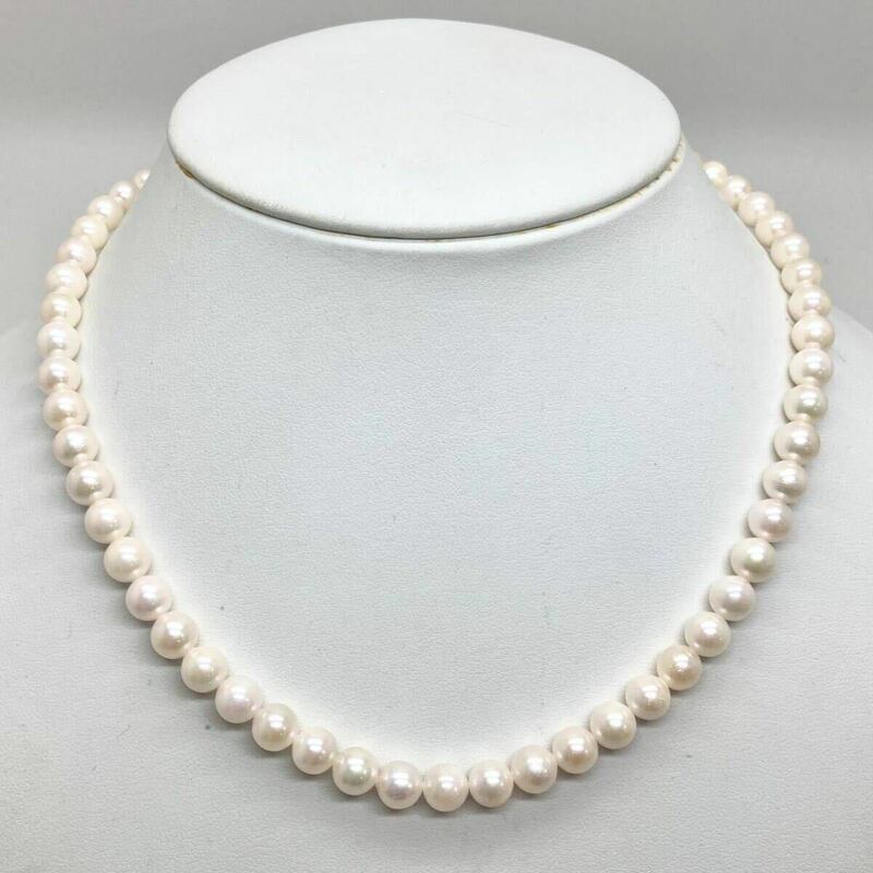 「アコヤ本真珠ネックレス」m約29.4g 約6.5-7mmパール pearl necklace accessory jewelry silver DA1/DA1