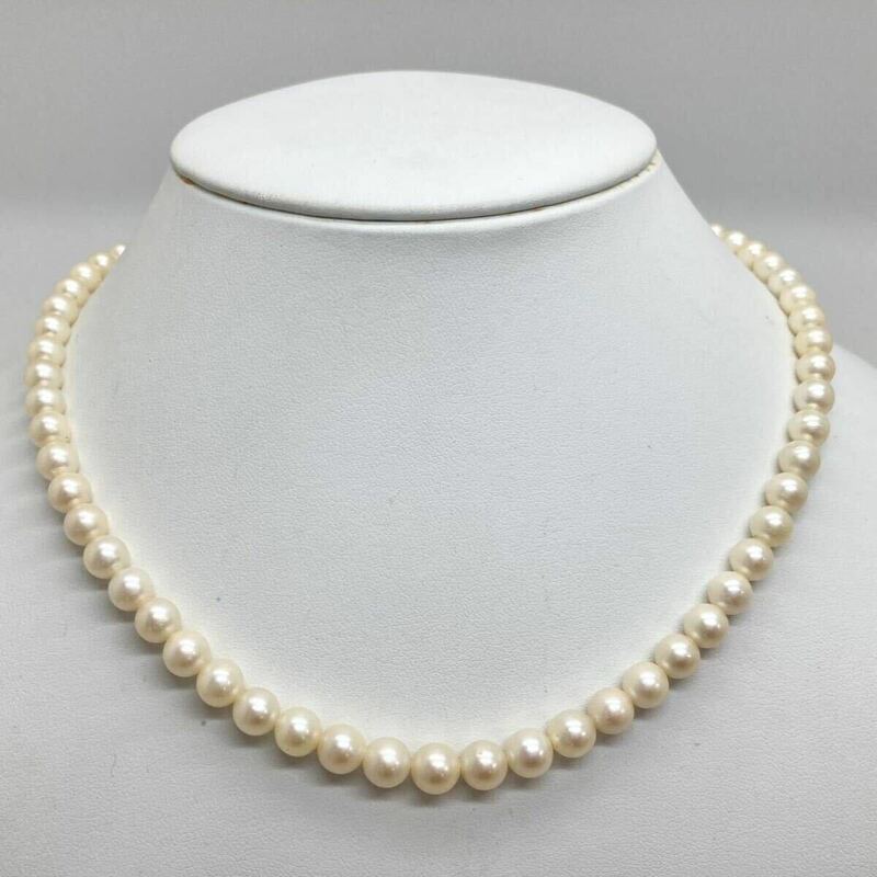 「アコヤ本真珠ネックレス」m約24.8 g 約6-7mmパール pearl necklace accessory jewelry silver DA5/DC0