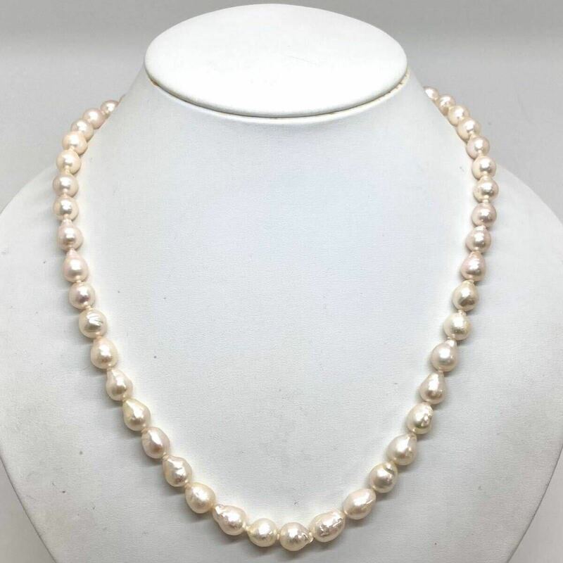 「アコヤ本真珠ネックレス」m約38.7g 約8-8.5mmパール pearl necklace accessory jewelry silver DB0/DC0