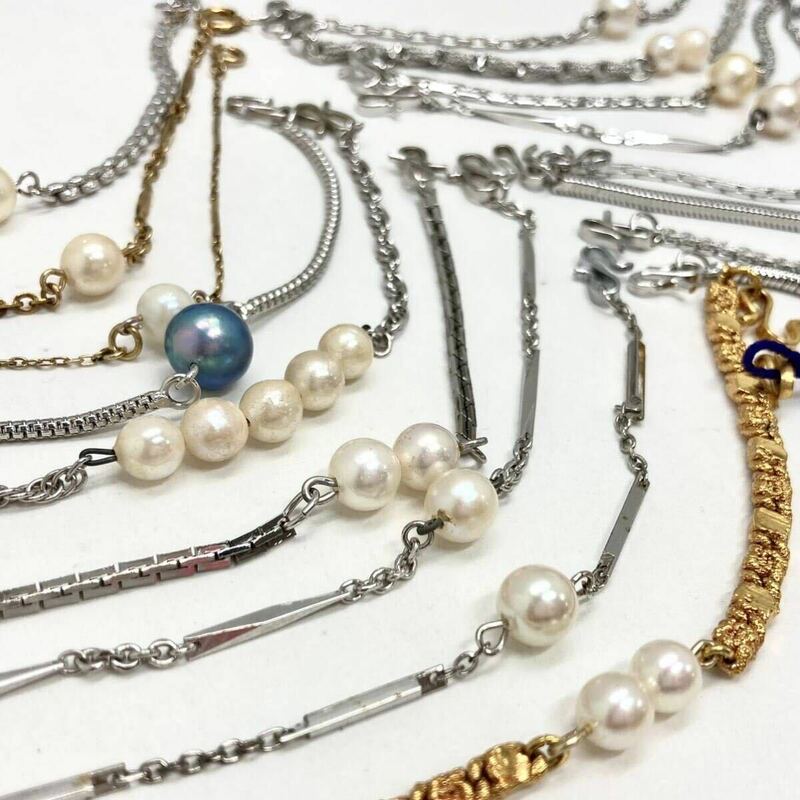 「アコヤ本真珠羽織紐おまとめ18点」m重量約57g 真珠 パール 真珠 貝パール pearl Pearl necklace 和装小物 羽織 着物 accessory CE0 