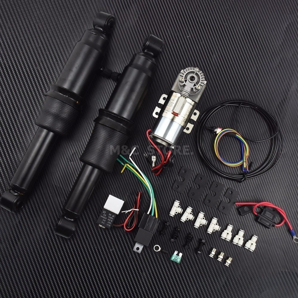 オートバイサスペンションキットハーレーツーリング道路王バガー調整可能リアエアサスペンションエレグライド