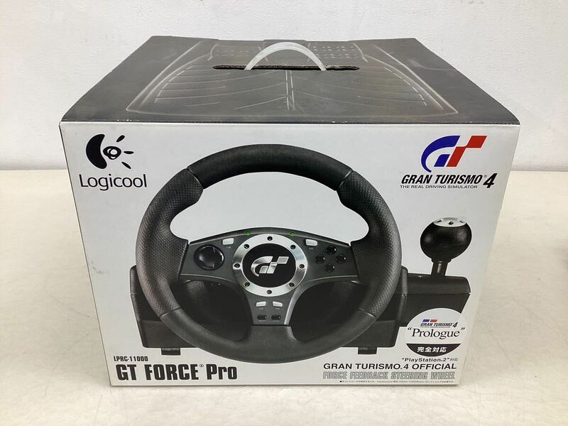 Logicool ロジクール GT FORCE Pro LPRC-11000 PS2用 ハンドルコントローラー 元箱付き ハンコン GRAN TURISMO グランツーリスモ4 動作OK