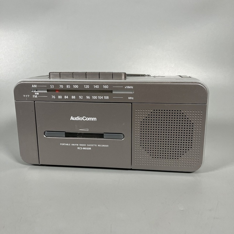 C3-198　オーム電機 ポータブル AM/FM ラジオカセットレコーダー RCS-M930R ラジカセ 中古品