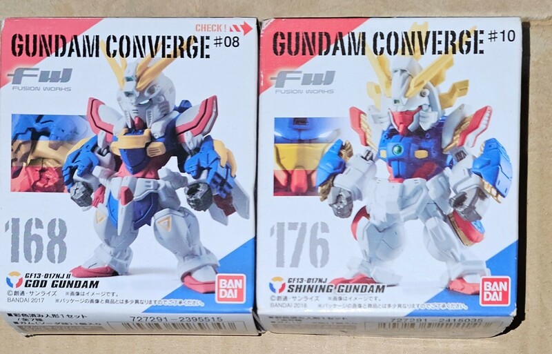 ガンダムコンバージ GUNDAM CONVERGE　FW　シャイニングガンダム　ゴッドガンダム　Gガンダム