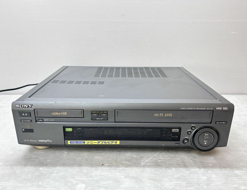 SONY/ソニー Hi8/VHS ダブルデッキ (WV-H4) ビデオカセットレコーダー/Hi-Fi/Wデッキ 通電OK ジャンク品