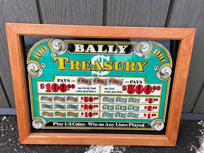 アメリカ購入★BALLY TREASURY スロットミラー★カジノミラー