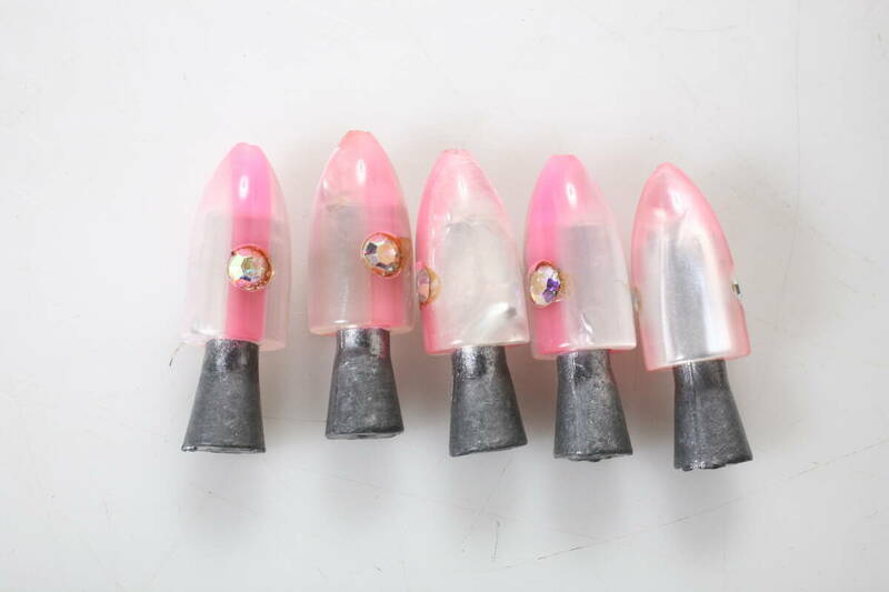 トローリングヘッド 5個セット ピンク ルアーヘッド カツオヘッド 釣具 未使用 ストック品 #b