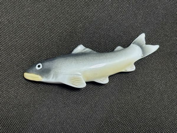 帯留め 在銘 旗山？ 魚 和装小物 レトロ 着物 鮎