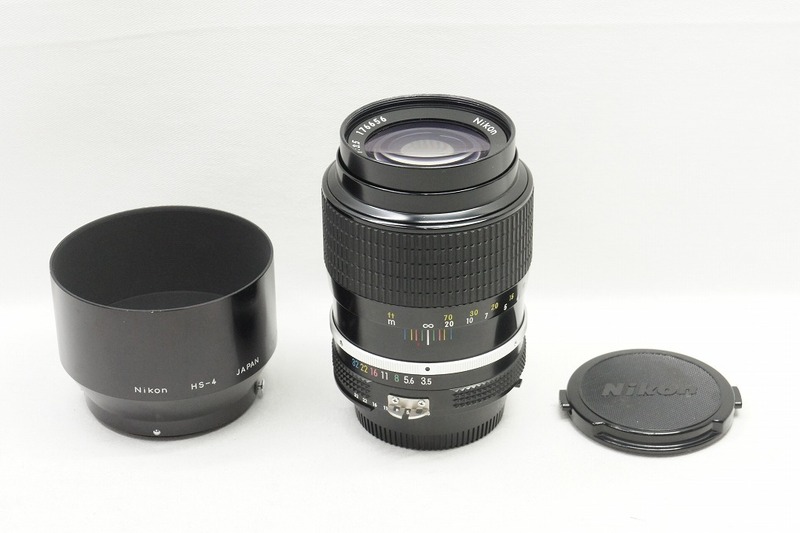 【適格請求書発行】美品 Nikon ニコン New Nikkor 135mm F3.5 単焦点レンズ フード付【アルプスカメラ】240502t