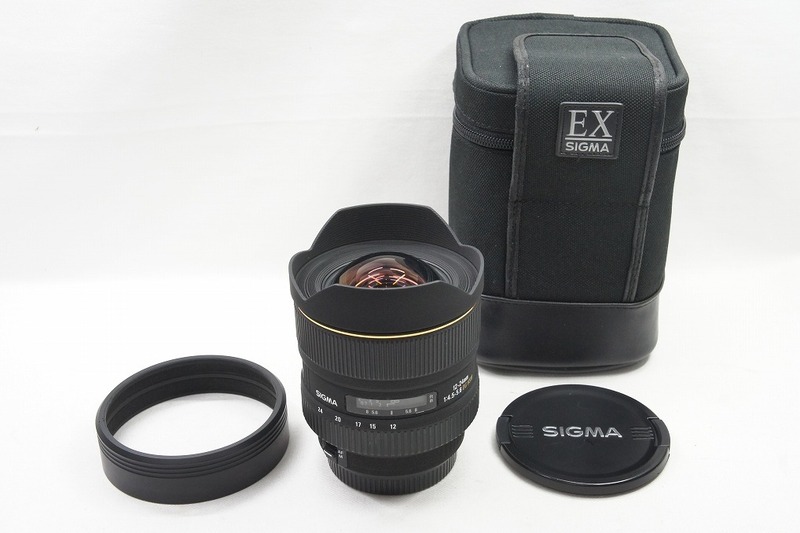 【適格請求書発行】良品 SIGMA 12-24mm F4.5-5.6 EX DG ASPHERICAL HSM Canon EFマウント フルサイズ ケース付【アルプスカメラ】240518h