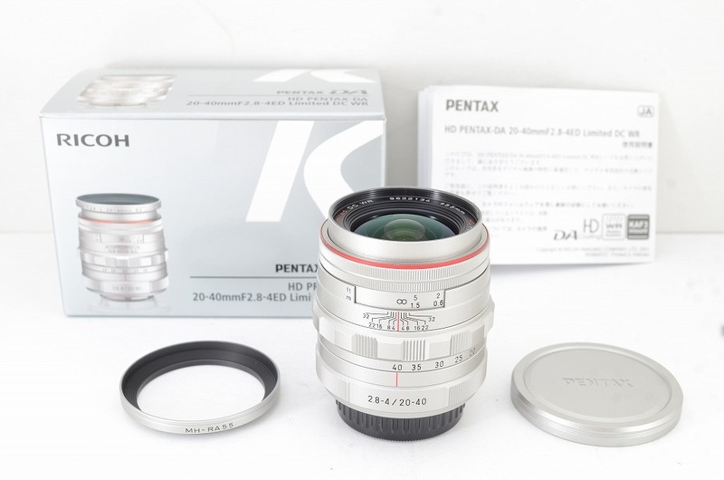 【適格請求書発行】美品 ペンタックス HD PENTAX DA 20-40mm F2.8-4 ED Limited DC WR シルバー APS-C 元箱付【アルプスカメラ】240529b