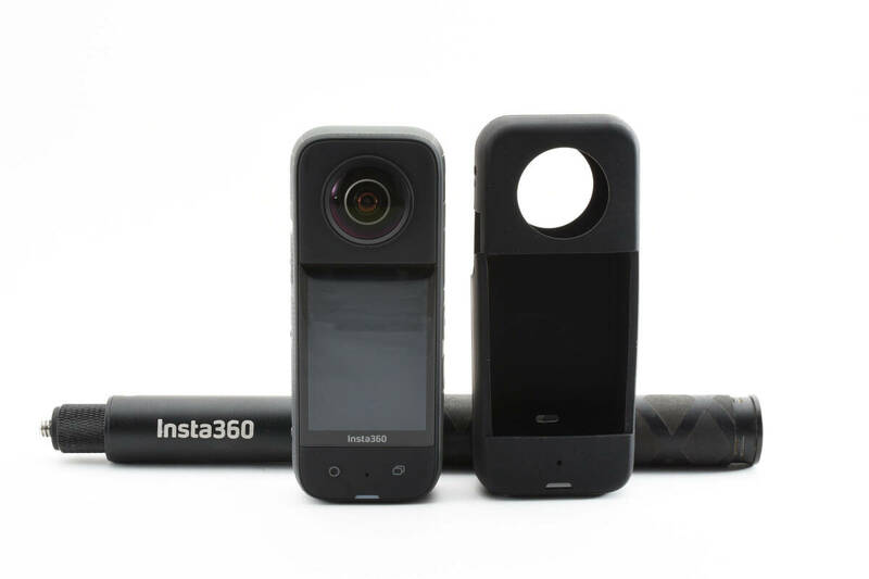★動作良好★Insta インスタ 360 X3 360°カメラ アクションカメラ microSD 128GB 自撮り棒#e0545