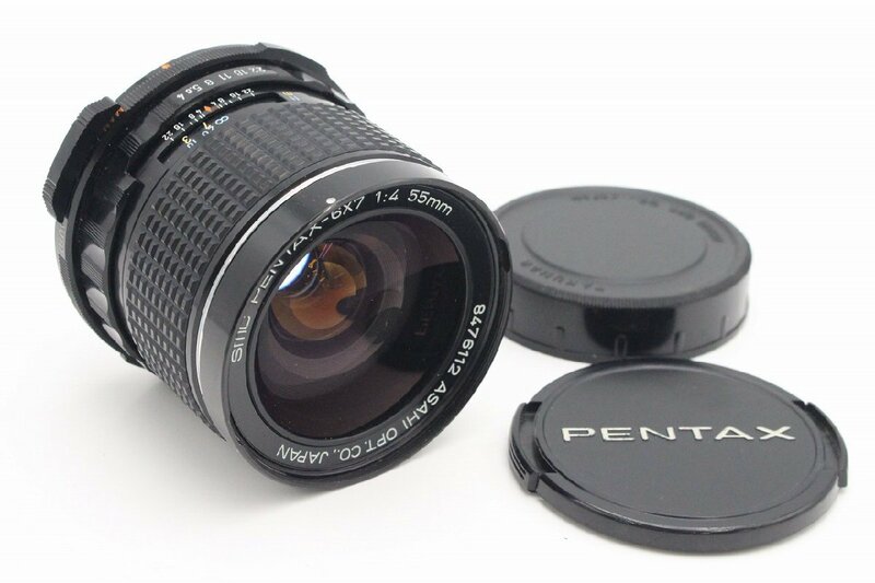 【行董】PENTAX ペンタックス レンズ カメラレンズ SMC ６X7 1:４ 55mm 一眼カメラ用 ASAHI ※ゆうパック※ AC694ABY43