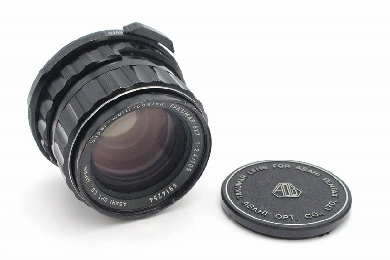 【行董】 PENTAX ペンタックス カメラレンズ レンズ Super-Multi-Coated TAKUMAR/6×7 1:2.4/105 一眼カメラ用 ※ゆうパ※AC694ABY44