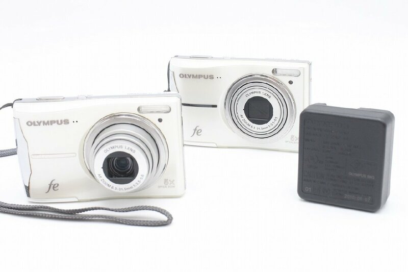 【行董】OLYMPUS fe オリンパス FE-46 デジタルカメラ デジカメ LENS AF ZOOM 6.3-31.5mm 1:3.5-5.6 2点まとめ ※ゆうパ※ AS550BOT91