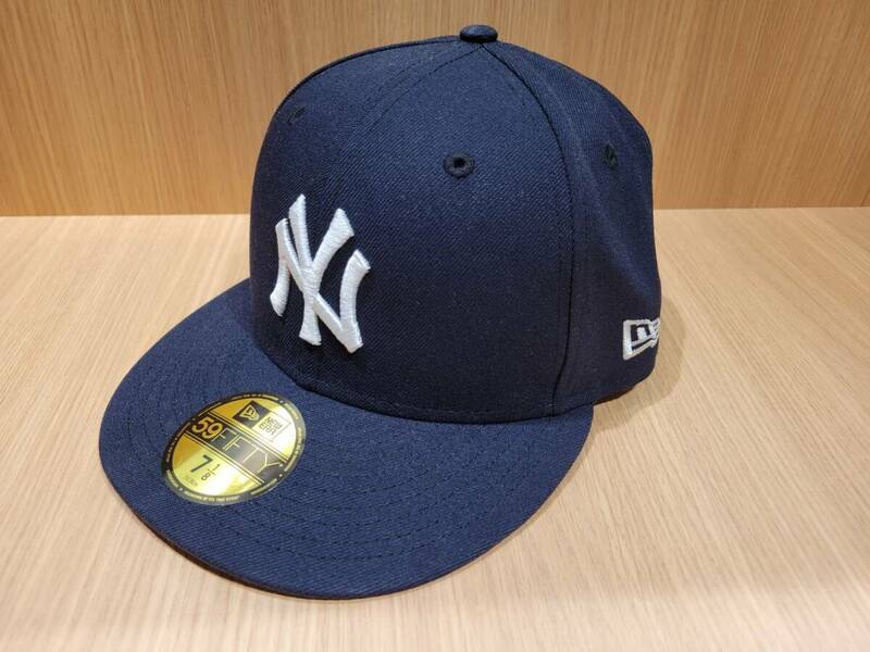 【ND-2843FH】1円スタート NEW ERA ニューエラ 59FIFTY ニューヨーク・ヤンキース キャップ 帽子 NY 7 1/8サイズ 未使用保管品 MLB メンズ
