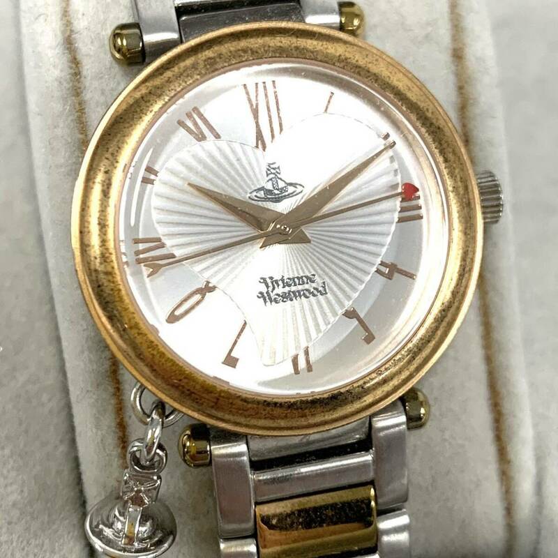 動作未確認 VV006RSSL ヴィヴィアンウエストウッド Vivienne Westwood 腕時計 箱コマ付き現状品 カg