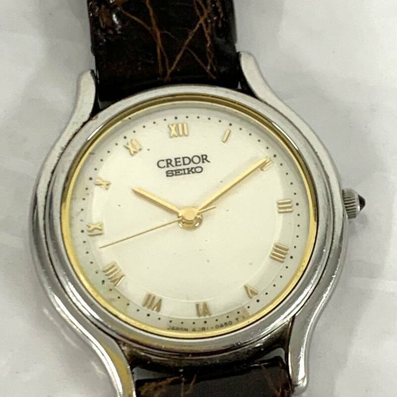 動作未確認 SEIKO CREDOR セイコー クレドール 腕時計 4J81-0A40クオーツ QZ 現状品 カ4