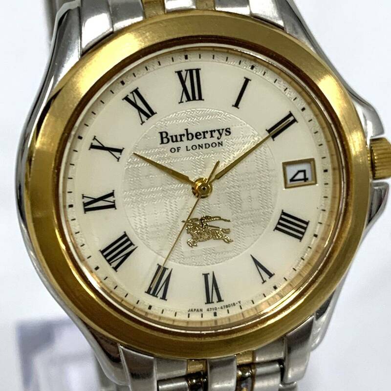動作未確認 Burberrys バーバリーズ GN‐4‐S クォーツ腕時計 現状品 カg
