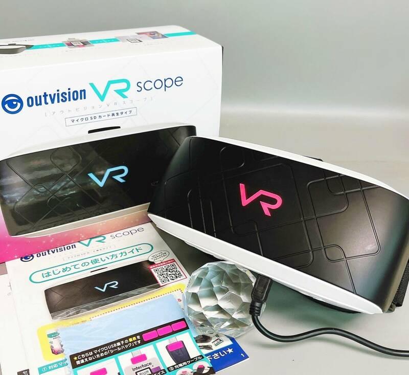 良品 outvision VR scope アウトビジョン VR スコープ KWVR-003 取説（保証書）ACアダプター USBケーブル レンズクロス 箱付き