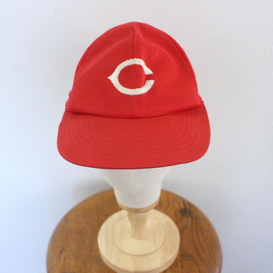 CAP58 90sビンテージ MLB メッシュキャップ■1990年代製 赤 レッド レッズ hat ハット キャップ 帽子 アメカジ ストリート 古着 古着卸 80s