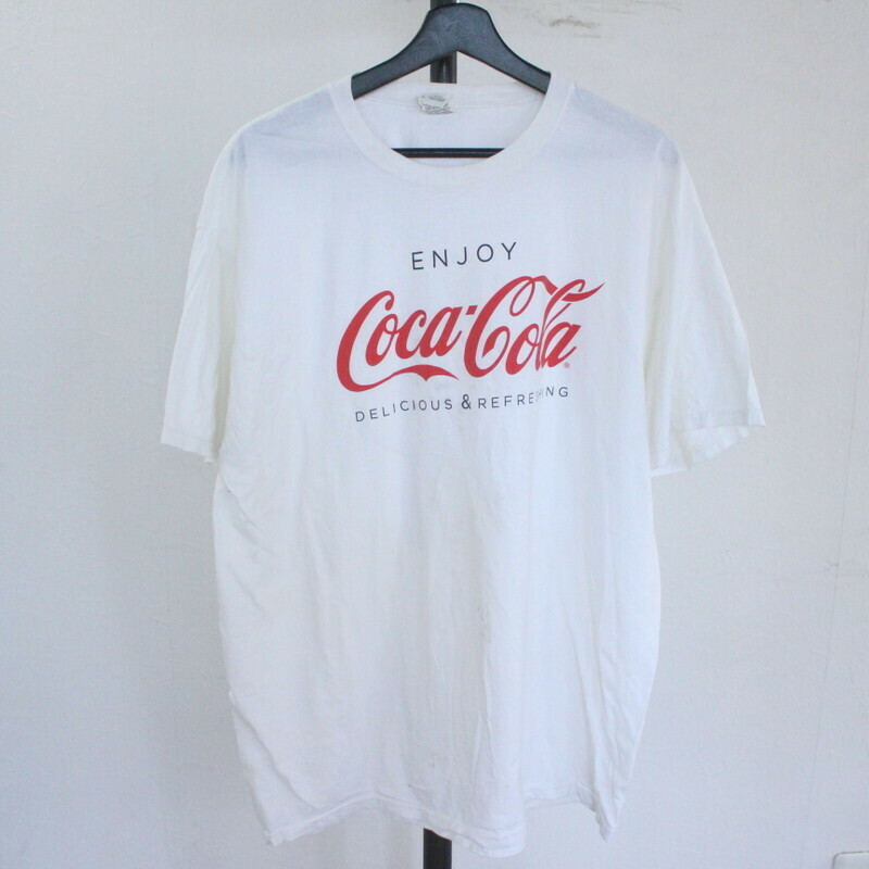 L589 2000年代製 フルーツオブザルーム 半袖プリントTシャツ■00s 表記XLサイズ ホワイト 白 コカコーラ アメカジ ストリート 古着 古着卸