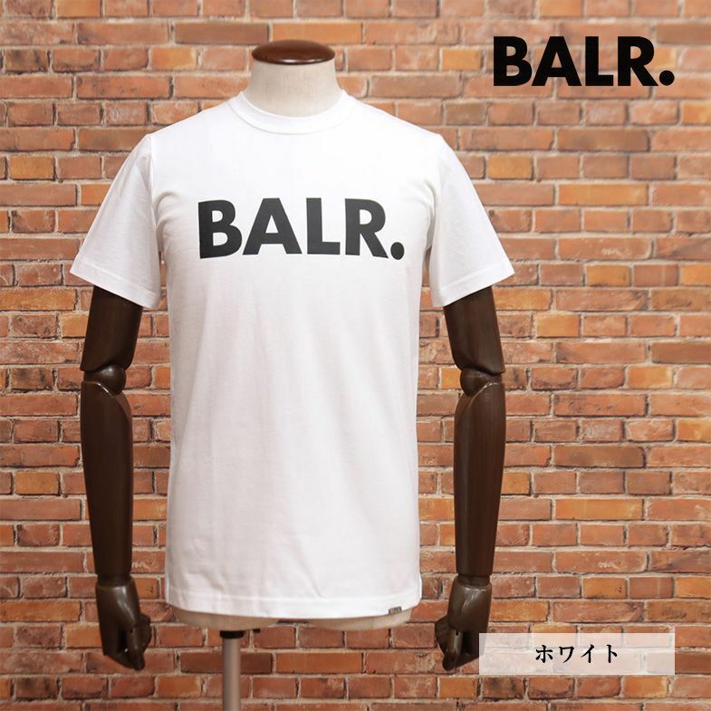 2023SS/BALR./XSサイズ/Tシャツ B1112.1048 Brand Straight T-shirts Bright ロゴ ヨーロッパ製 半袖 新品/白/ホワイト/ib248/