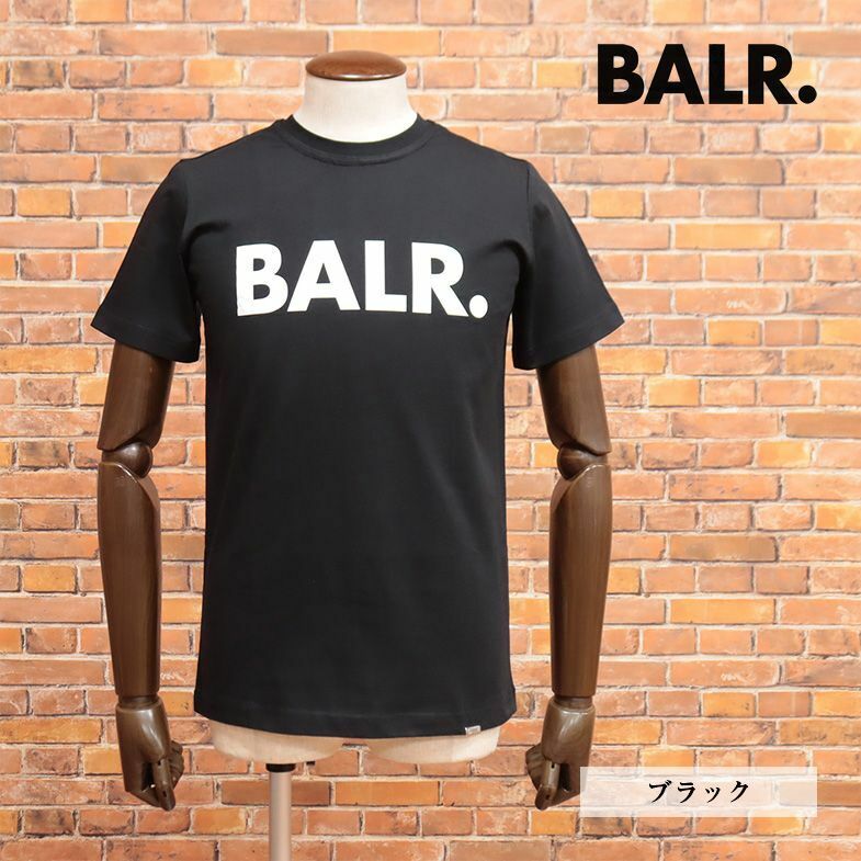 2023SS/BALR./Sサイズ/Tシャツ B1112.1048 Brand Straight T-shirts Bright ロゴ ヨーロッパ製 半袖 新品/黒/ブラック/ib248/