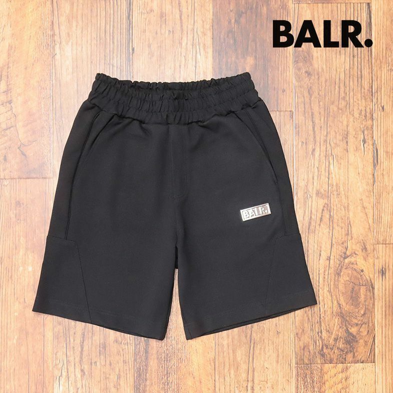 2023春夏/BALR./Sサイズ/イージー ハーフパンツ B1431.1041 Tony Regular Panel Sweat Shorts ショーツ 新品/黒/ブラック/ib270/