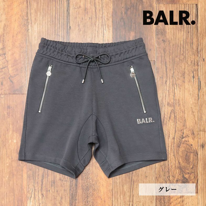 23春夏/BALR./XSサイズ/ハーフパンツ B1431.1003 Q-Series Sweat Shorts ジップポケット 快適 リラックス 新品/グレー/ib267/