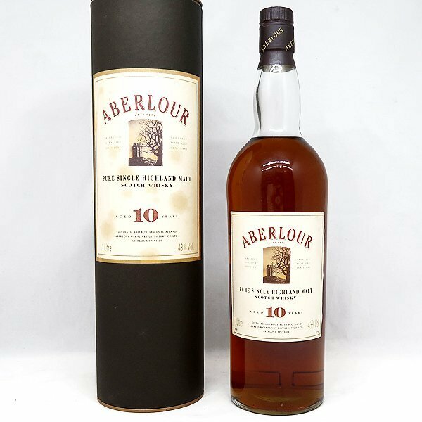 DKG★ 古酒 ABERLOUR 10 アベラワー 10年 1000ml 43% シングルモルト ハイランド モルト ウィスキー アベラワー10年 オールドボトル 1L