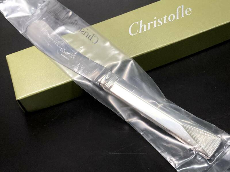 【新品】未使用 Christofle クリストフル アトランティッド Atlantide バターナイフ スプレッダー シルバープレート カトラリー 約16.5㎝