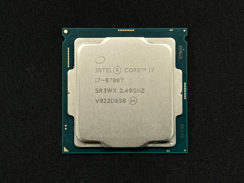 □【Core i7/第8世代/BIOS起動】 Intel CPU Core i7-8700T SR3WX 2.40GHz 最大 4.00GHz 6コア 12スレッド インテル □ W02-0508