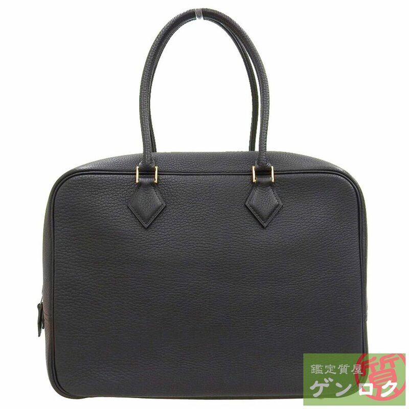 【中古】HERMES エルメス プリュム32 ショルダーバッグ トートバッグ ネイビー フィヨルド □E刻印(2001年) レディース【質屋】