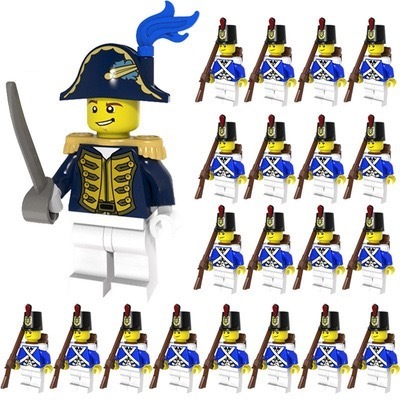 ☆国内発送☆　レゴ　互換　ミニフィグ　大量２１体　海兵　水兵　提督　総督軍　兵士　人形　パイレーツ　LEGO規格