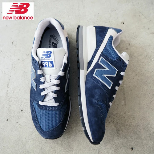 Z1043 New Balance ニューバランス スニーカー 23.0cm ネイビー 996 ピッグスキン ヌバック メッシュアッパー CM996CA2 ORE 80s PACK