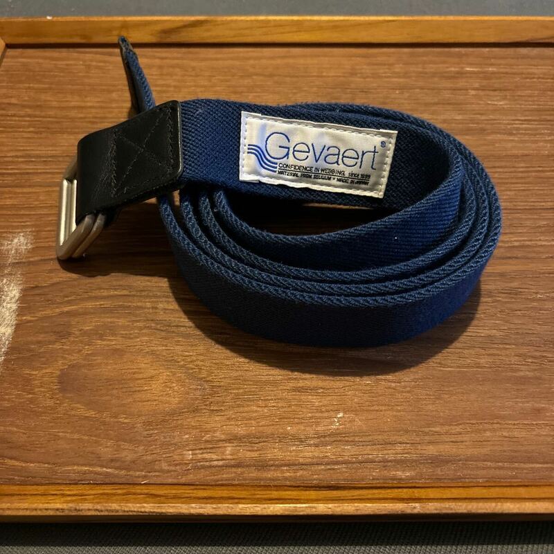 GEVAERTゲバルト ベルト BELT ネイビー　紺