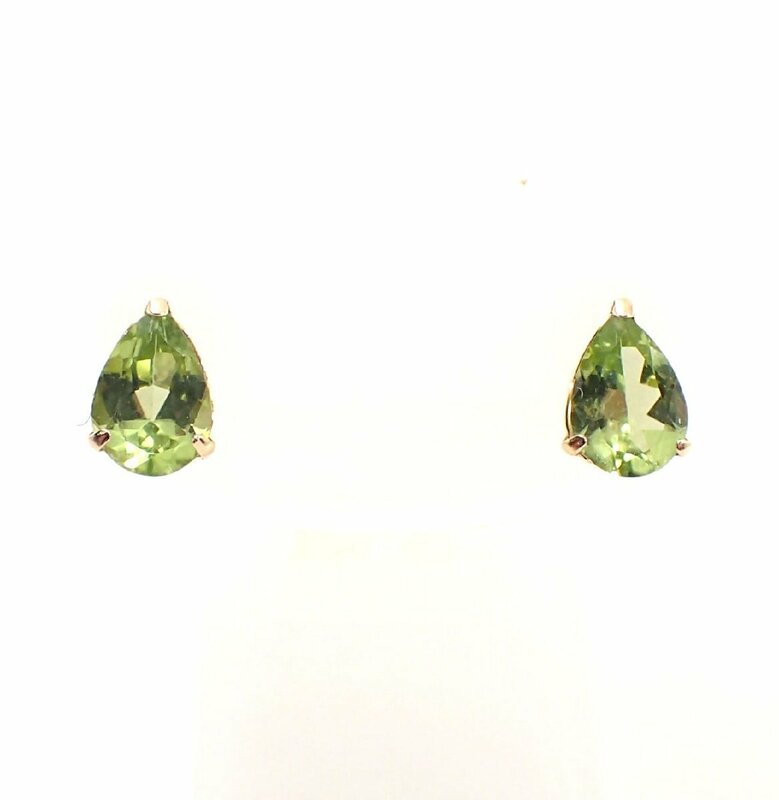 【吉村質店】K18ペリドット0.65ct/0.65ctピアス0.6ｇ