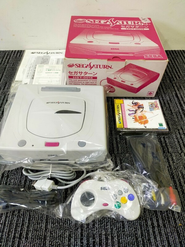 【SEGA SATURN/セガサターン/HST-0019/HST-0014/HST-3220/白サターン/TV GAME/テレビゲーム/RETRO GAME/新品/未開封品サクラ大戦付き/浦R】