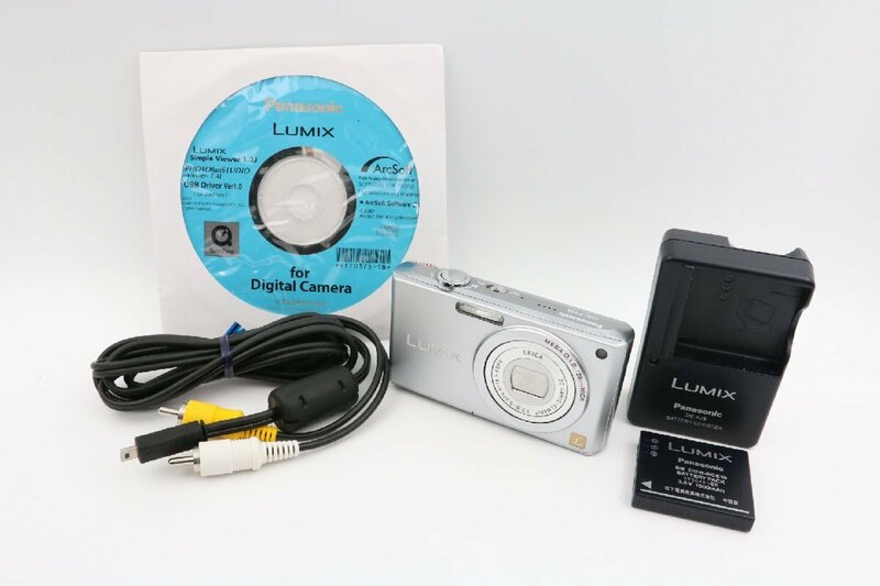 《動作保証》 Panasonic パナソニック LUMIX ルミックス DMC-FX33 プレシャスシルバー コンパクト デジタル カメラ 充電器 バッテリー付