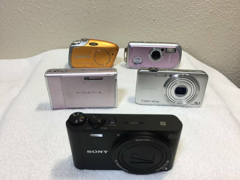 SONY FUJIFILM PENTAX OLYMPUS コンパクトデジタルカメラ まとめて 5台セット ジャンク