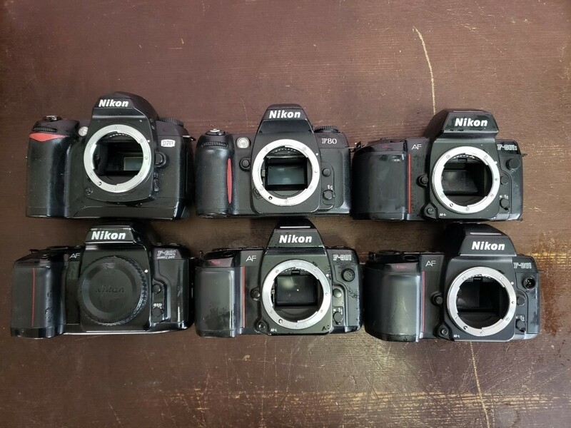 Nikon ニコン カメラ 6台 まとめ D70 F80 F-801 F-801S F-601 デジタル オートフォーカス