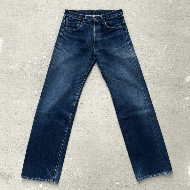 旧日本製 1955年モデル LEVI’S 501XX 55501 W33(W32) L36 ビッグE ギャラ入 赤耳 50s 55 デニムパンツ ジーンズ 50155 MADE IN JAPAN