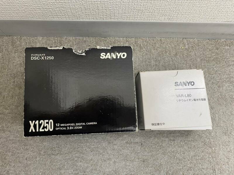 【MC4455TF】1円～ SANYO DSC-X1250 X1250 VAR-L80 デジタルカメラ 通電確認済み カメラ 箱 