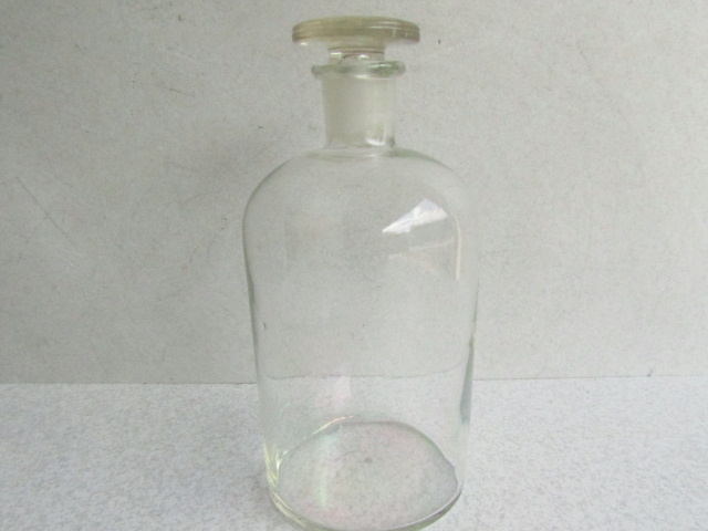 ■■A SHINKO ガラス保存瓶 蓋付 ガラス瓶 ガラスビン 標本瓶 古道具/気泡/アンティーク 2000ml■■