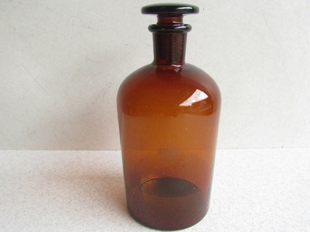 ■■B SHINKO ガラス保存瓶 蓋付 ガラス瓶 ガラスビン 標本瓶 古道具/気泡/アンティーク 2000ml■■